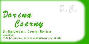 dorina cserny business card